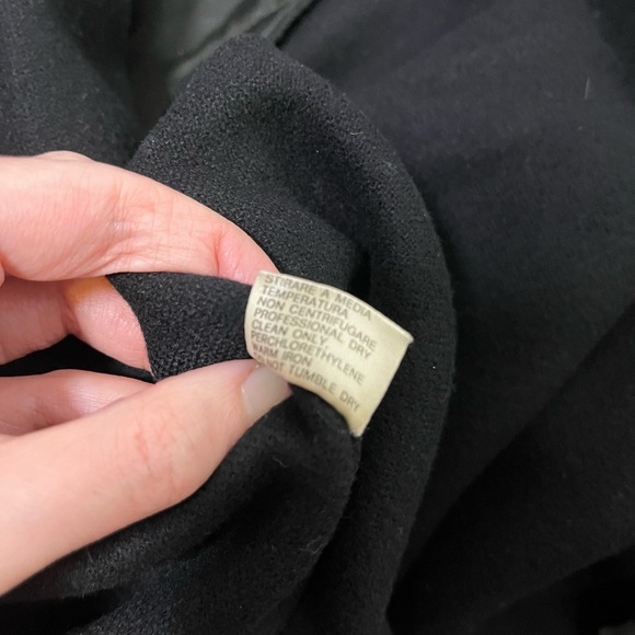 Vintage Salvatore Ferragamo Womens Asymmetrical Button Wool Coat Jacket Overcoat - Picture 13 of 15